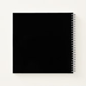 黒い白熱［赤熱］光を放つ背景の青いエンジェルウィングス ノートブック (裏面)