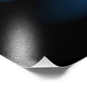 黒い白熱［赤熱］光を放つ背景の青いエンジェルウィングス フォトプリント            (角)