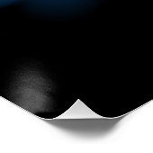 黒い白熱［赤熱］光を放つ背景の青いエンジェルウィングス ポスター (コーナー)