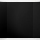 黒い白熱［赤熱］光を放つ背景の青いエンジェルウィングス 三つ折りカード (内部中)