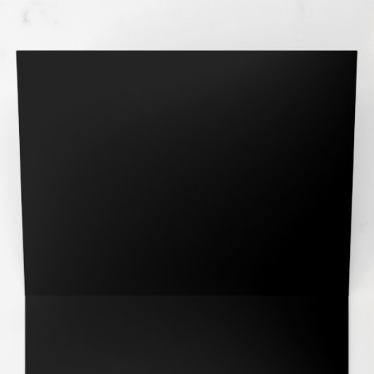 黒い白熱［赤熱］光を放つ背景の青いエンジェルウィングス 三つ折り招待状 (内部最初)