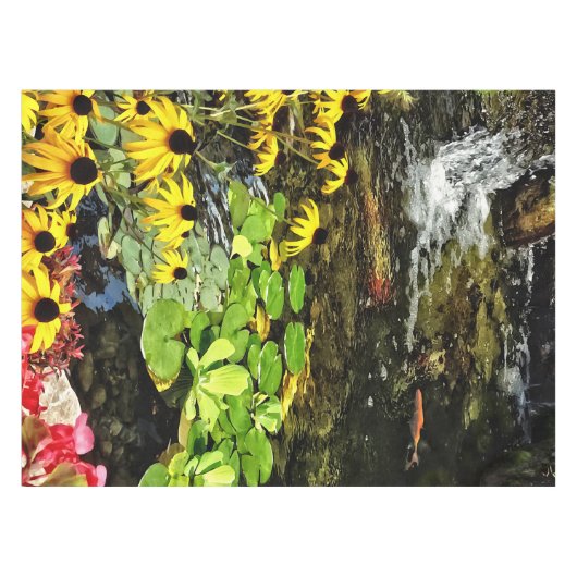 黒い目のササンズバイコイ池 テーブルクロス (正面(横))