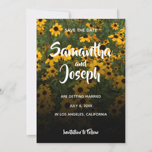 黒い目のスサグラデーションンズがデートを救う 招待状 (正面)