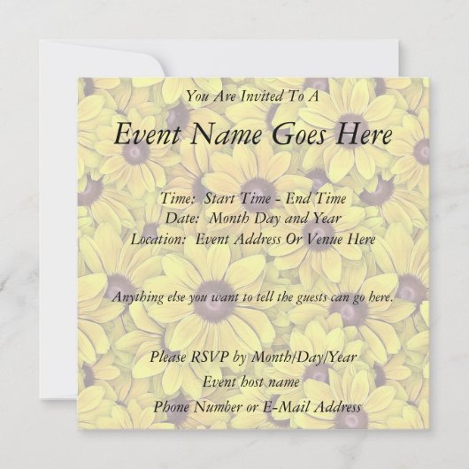 黒い目のスーサンが至る所に 招待状 (正面)