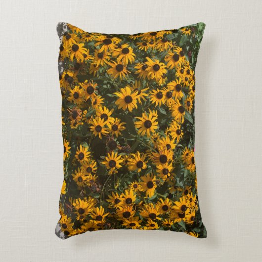 黒い目のスーザンの花，フローラ，写真 アクセントクッション (正面(垂直))