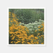 黒い目のスーザンガーデンペーパーナプキン スタンダードカクテルナプキン (正面)