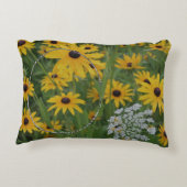 黒い目のスーザンフィールドフレームあなたの写真を追加 アクセントクッション (裏面)