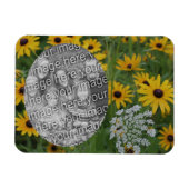 黒い目のスーザンフィールドフレームあなたの写真を追加 マグネット (横)