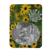 黒い目のスーザンフィールドフレームあなたの写真を追加 マグネット (縦)