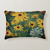 黒い目のスーザンフィールド花 アクセントクッション (正面)
