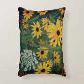 黒い目のスーザンフィールド花 アクセントクッション (正面(垂直))