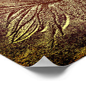 黒い目のスーザンフラワーアート彫刻の効果 ポスター (角)