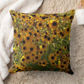 黒い目のスーザンフラワーイエロー茶色の緑の枕 クッション (ブランケット)