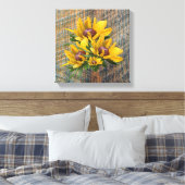 黒い目のスーザンフラワーオンバーンズ キャンバスプリント (インサイチュ (寝室))