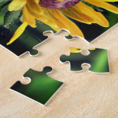 黒い目のスーザンフラワーフレームあなたの写真を追加 ジグソーパズル (側面)