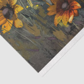 黒い目のスーザンフラワー印象派のデコパージュ 薄葉紙 (詳細)