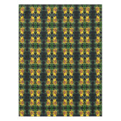 黒い目のスーザンフラワー展開抽象芸術 テーブルクロス (正面)