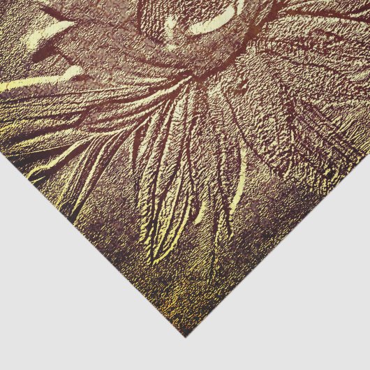 黒い目のスーザンフラワー彫刻された効果のデコページ 薄葉紙 (詳細)