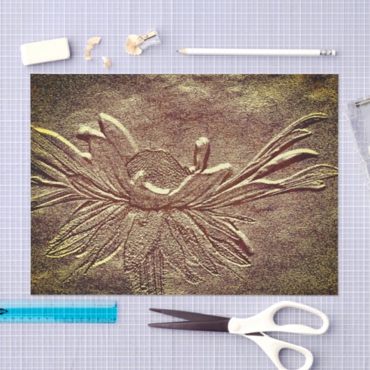 黒い目のスーザンフラワー彫刻された効果のデコページ 薄葉紙 (クラフト)