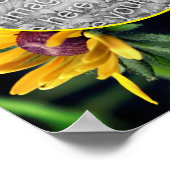 黒い目のスーザンフラワー自分の写真を作成 ポスター (角)