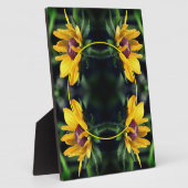 黒い目のスーザンフラワー自分の写真を追加 フォトプラーク (側面)