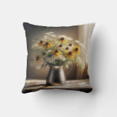 黒い目のスーザンブーケオンレース クッション (裏面)