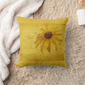 黒い目のスーザンワイルドフラワーと見積もり クッション (ブランケット)