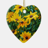 黒い目のスーザン花園 セラミックオーナメント (右)