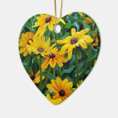 黒い目のスーザン花園 セラミックオーナメント (左)