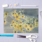 黒い目のスーザン花瓶の水色 薄葉紙 (クラフト)