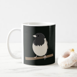 黒い目のユンコの鳥アート コーヒーマグカップ