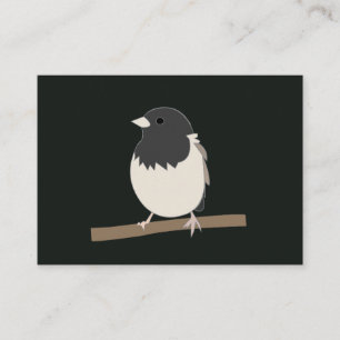 黒い目のユンコの鳥アート 名刺