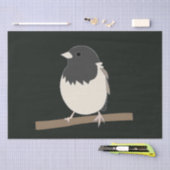 黒い目のユンコの鳥アート 薄葉紙 (クラフト)