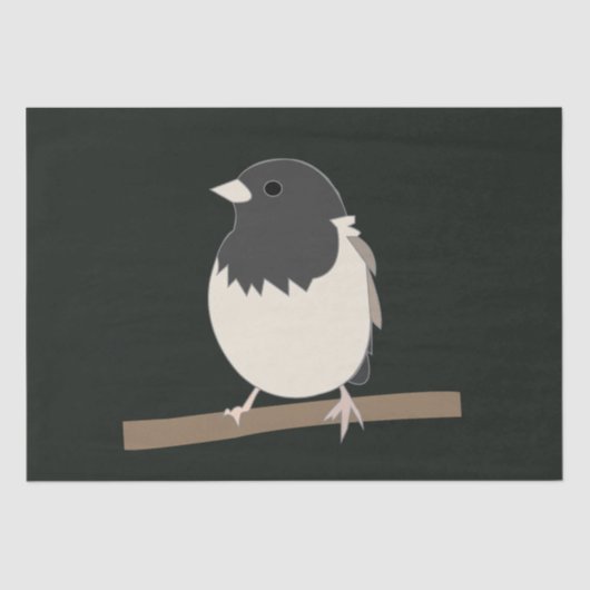 黒い目のユンコの鳥アート 薄葉紙 (正面)