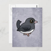 黒い目のユンコ(石板色) ポストカード (正面/裏面)