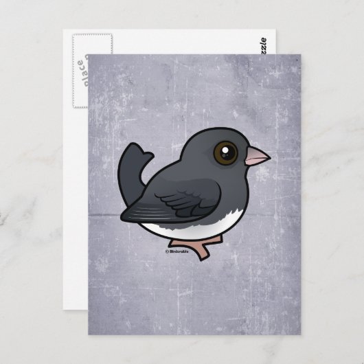 黒い目のユンコ(石板色) ポストカード (正面/裏面)