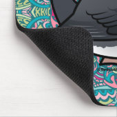 黒い目のユンコ(石板色) マウスパッド (コーナー)