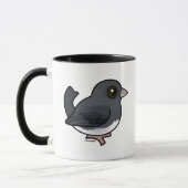 黒い目のユンコ(石板色) マグカップ (左)