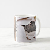 黒い目のJuncoコーヒーマグby BirdingCollectibles コーヒーマグカップ (正面右)