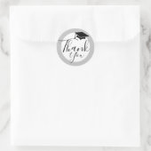 黒い目盛りキャップ |卒業式 ラウンドシール (バッグ)