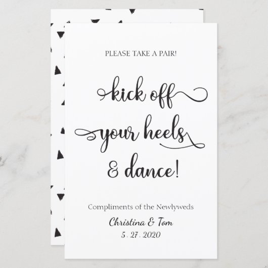 黒い看板を蹴結婚り落とす (正面/裏面)