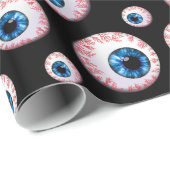 黒い眼球パターン ラッピングペーパー (ロールコーナー)