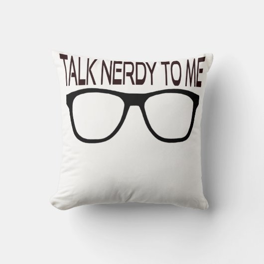 黒い眼鏡でオタクとギークする クッション (正面)