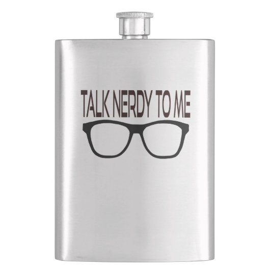 黒い眼鏡でオタクとギークする フラスク (正面)