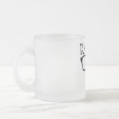 黒い眼鏡でオタクとギークする フロストグラスマグカップ (左)