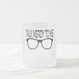 黒い眼鏡でオタクとギークする フロストグラスマグカップ
