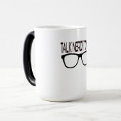 黒い眼鏡でオタクとギークする モーフィングマグカップ (正面左)