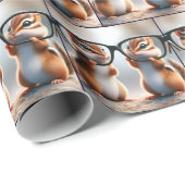 黒い眼鏡を通して覗くチムンク ラッピングペーパー (ロールコーナー)