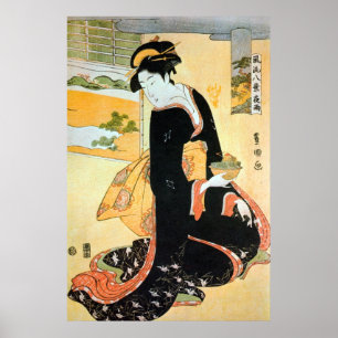 黒い着物の女,豊国黒着物の女性，豊国 ポスター