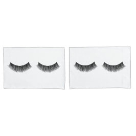 黒い睫毛を白に 枕カバー